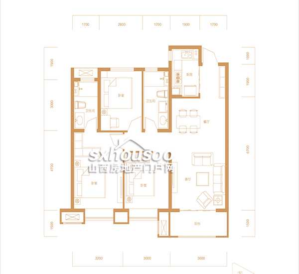 三室兩廳兩衛 119.89㎡